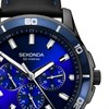 Sekonda 1634 Midnight Blue Multi Function Black Leather Strap Watch - W31165 Alternative Image