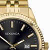 Sekonda 1642 Gold Plated Black Dial Bracelet Watch - W31166 Alternative Image