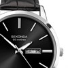 Sekonda 1705 Black Leather Strap Watch - W31185 Alternative Image