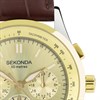 Sekonda 30110 Chronograph Brown Leather Strap Watch - W31329 Alternative Image