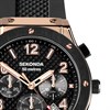 Sekonda 30257 Rose Tone Black Silicone Strap Watch - W31412 Alternative Image