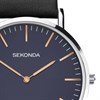 Sekonda 1343 Blue Dial Black Leather Strap Watch - W31425 Alternative Image