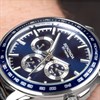 Sekonda 30160 Silver Tone Blue Multi Dial Black Leather Strap Watch - W31467 Alternative Image
