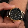 Sekonda 30184 Gold Tone Black Leather Strap Watch - W31468 Alternative Image