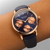 Sekonda 40304 Rose Gold Plated Blue Strap Watch - W32250 Alternative Image