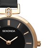 Sekonda 40297 Rose Tone Black Strap Watch - W32423 Alternative Image