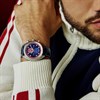 CA7046-46W Captain America Eco-Drive Blue Leather Strap Watch - W38529 Alternative Image