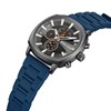 Police Urban Rebel Grey IP Blue Silicone Strap Watch - W44133 Alternative Image