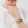 HUGO 1530449 Lit Gold Tone Green Dial Bracelet Watch - W45454 Alternative Image