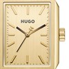 HUGO 1530481 Steeze Gold Tone Rectangular Case Black Leather Strap Watch - W45469 Alternative Image
