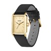 HUGO 1530481 Steeze Gold Tone Rectangular Case Black Leather Strap Watch - W45469 Alternative Image
