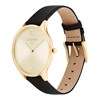 Calvin Klein 25200008 Gold Plated Black Leather Strap Watch - W4677 Alternative Image