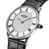 Rotary RLS10045/01 Heritage Stainless Steel Silver Dial Blk Leather Strap Watch - W64224 Alternative Image