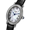 RLS10073/41 Rotary Oval Stone Set Bezel Black Leather Strap Watch - W64261 Alternative Image