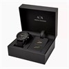 Armani Exchange AX7105 Black Resin Watch And Luggage Tag Gift Set - W65103 Alternative Image