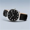 BERING 16040-402 Titanium Black Leather Strap Watch - W74281 Alternative Image