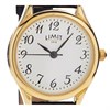 Limit 6141.01 Gold Plated Black Leather Strap Watch - W7720 Alternative Image