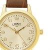 Limit 60271 Gold Tone Brown Strap Watch - W77259 Alternative Image