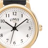 Limit 60067G Black Strap Gold Tone Watch And Heart Pendant Set - W77268 Alternative Image