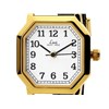 Limit 6599.50 Vintage Gold Plated Black Leather Strap Watch - W7726 Alternative Image