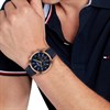 Tommy Hilfiger 1710721 Chronograph Blue Leather Strap Watch - W95381 Alternative Image