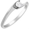 9ct White Gold Diamond Twist Solitaire Ring - 15pts - X10052 Alternative Image