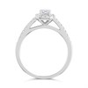 Polar Fire 9ct White Gold Diamond Halo Cluster Ring - 1/2ct - X10261 Alternative Image