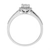 9ct White Gold Diamond Halo Cluster Ring - 20pts - X10278 Alternative Image