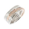 9ct White And Rose Gold Diamond Band Ring - 35pts - X10450 Alternative Image