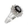 9ct White Gold Sapphire And Diamond Cluster Ring - 1/4ct - X10555 Alternative Image