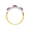 9ct Yellow Gold Ruby And Diamond 5 Stone Ring - 33pts - X10632 Alternative Image