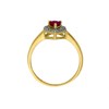 9ct Gold Ruby And Diamond Cluster Ring - X10656 Alternative Image