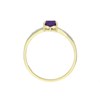 9ct Gold Heart Shaped Amethyst And Diamond Shoulders Ring- Size P - X10753 Alternative Image