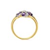 9ct Gold Amethyst And Diamond Ring - X10817 Alternative Image