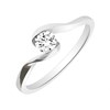 18ct White Gold Diamond Twist Solitaire Ring - 30pts - X10965 Alternative Image