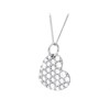 9ct White Gold Cubic Zirconia Heart Necklace - X50502 Alternative Image