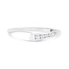 9ct White Gold Diamond Set Shaped Wedding Ring - Size O Only - Z10686 Alternative Image