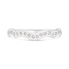 9ct White Gold Diamond Set Shaped Wedding Ring - 2.5mm - Size L Only - Z1231 Alternative Image