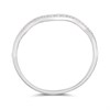 9ct White Gold Diamond Set Shaped Wedding Ring - 2.5mm - Size L Only - Z1231 Alternative Image
