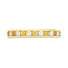 9ct Gold Yellow Sapphire And Diamond Half Eternity Ring - 70pts - Size R - Z13821 Alternative Image
