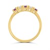 9ct Gold 3 Oval Amethyst And Lab Grown Diamond Band Ring - Z16603 Alternative Image