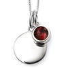 Silver Dark Red Cubic Zirconia Birthstone Charm - January - Z4201 Alternative Image