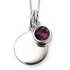 Silver Purple Cubic Zirconia Birthstone Charm - February - Z4202 Alternative Image