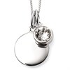 Silver Cubic Zirconia Birthstone Charm - April - Z4204 Alternative Image