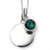 Silver Teal Cubic Zirconia Birthstone Charm - May - Z4205 Alternative Image