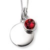 Silver Red Cubic Zirconia Birthstone Charm - July - Z4207 Alternative Image