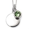 Silver Light Green Cubic Zirconia Birthstone Charm - August - Z4208 Alternative Image