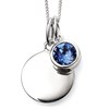 Silver Blue Cubic Zirconia Birthstone Charm - September - Z4209 Alternative Image