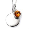Silver Yellow Cubic Zirconia Birthstone Charm - November - Z4211 Alternative Image