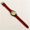 Swatch Campana 1994 Collectable Red Leather Strap Watch- GM119 - Z4339 Alternative Image